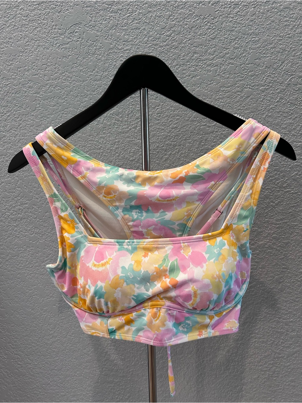 wild fable Pastel Floral Crop Camisole - Pink, Yellow, Mint bikini 2 piece set